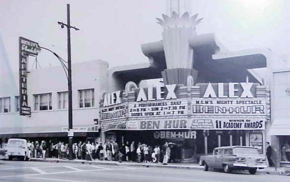 The Alex Theatre during the premier of "Ben-Hur" in 1959.